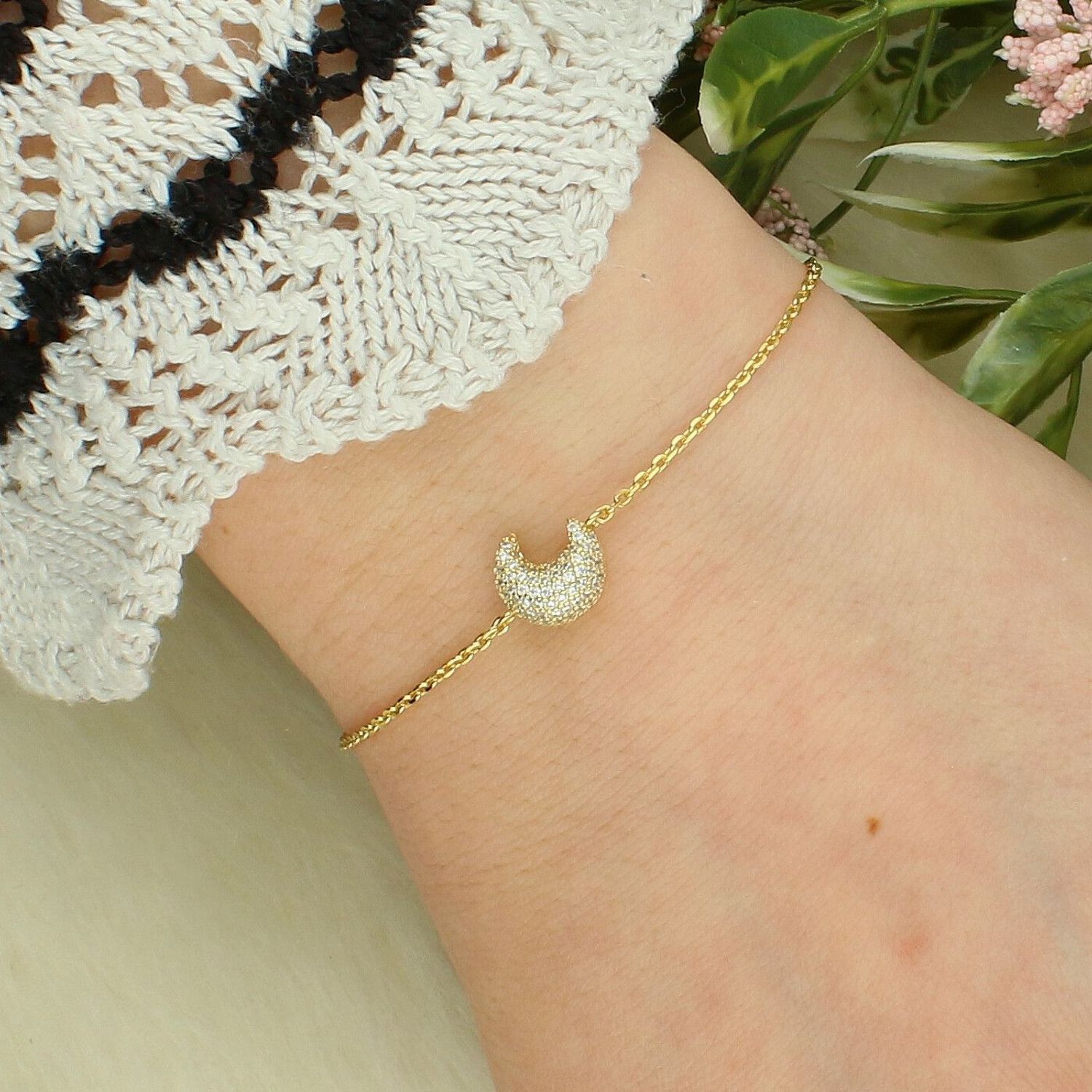 Bransoletka Nomination LifePoetry z kopulastym księżycem  z białymi cyrkoniami w srebrze.jpg